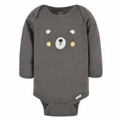Gerber® 3-Pack Baby Neutral Beary Cute Long Sleeve Onesies® Bodysuits BabyPreemie - 24M