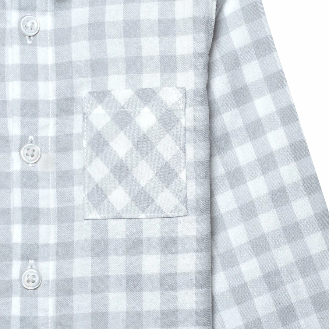 Brand new ✔️ Gerber® Kids Infant & Toddler Boys Gray Plaid Woven Plaid 👚 Shirt 🎁 2 Gerber® Kids Infant & Toddler Boys Gray Plaid Woven Plaid Shirt