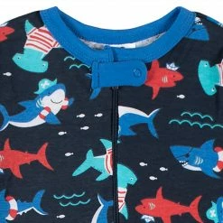 Gerber® 2-Pack Baby & Toddler Boys Shark Zone Snug Fit Footed Cotton Pajamas See What's New