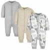 Gerber® 3-Pack Organic Baby Boys Jungle Coveralls