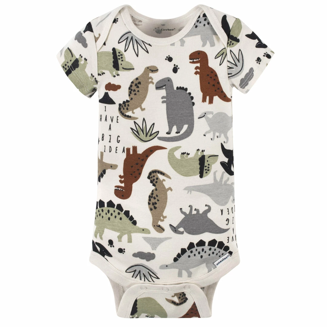 Flash Sale 🔔 Gerber® 4-Pack Baby Boys Dino Short Sleeve Onesies® Bodysuits 🛒 5 Gerber® 4-Pack Baby Boys Dino Short Sleeve Onesies® Bodysuits