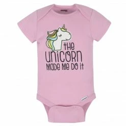 6-Piece Baby Girls Unicorn Onesies® Brand Bodysuits & Pants Set BabyPreemie - 24M