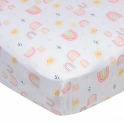 Gerber® Toddler Girl Girls Rainbows Fitted Crib Sheet