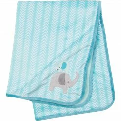 Gerber® BabyPreemie - 24M Boys Elephants Plush Blanket