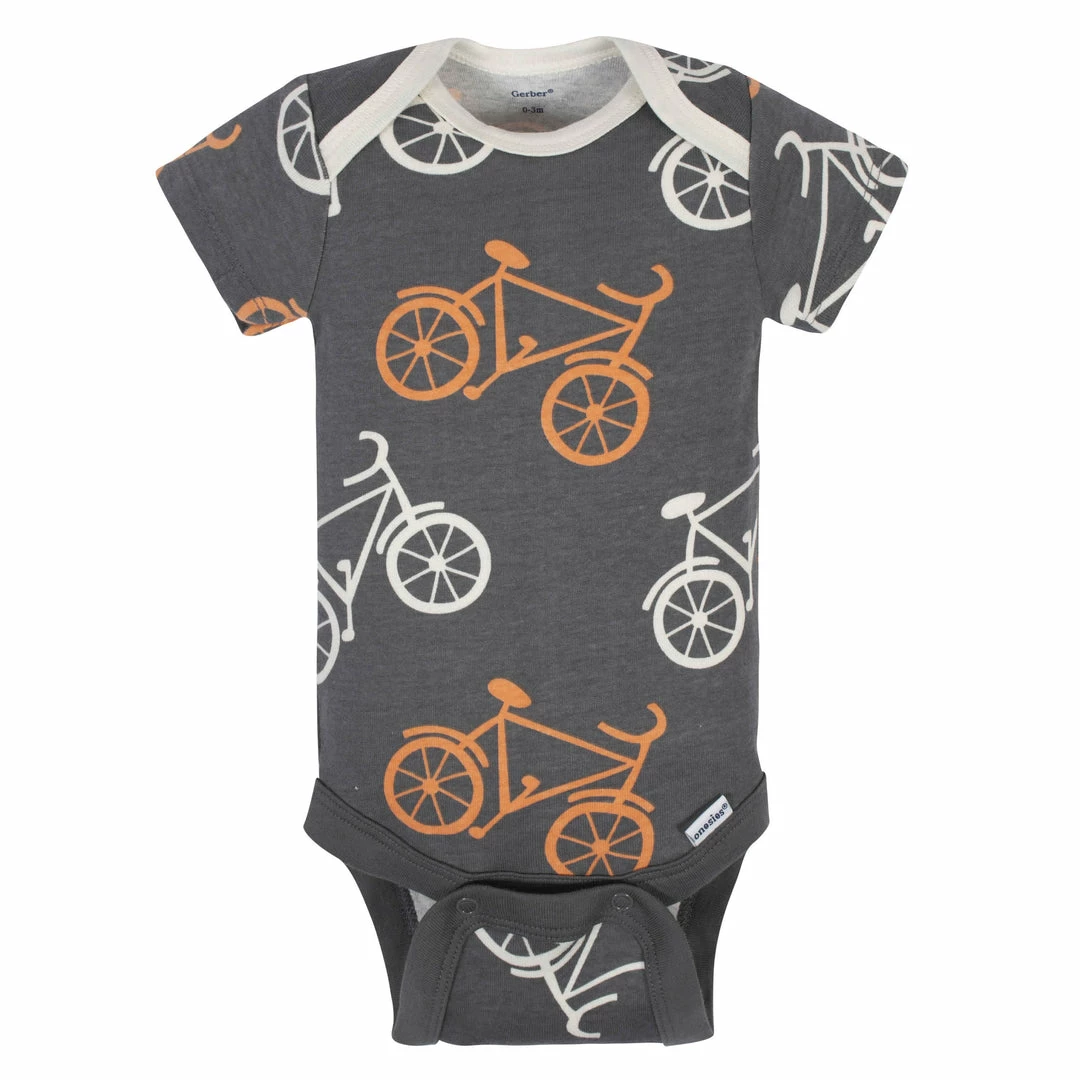 Discount 🎉 Gerber® 5-Pack Baby Boys Comfy Stretch Bicycle Short Sleeve Onesies® Bodysuits BabyPreemie - 24M 🥰 4 Gerber® 5-Pack Baby Boys Comfy Stretch Bicycle Short Sleeve Onesies® Bodysuits BabyPreemie - 24M