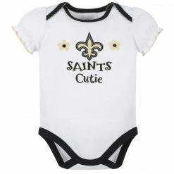 NFL New Orleans Saints Baby Girls Short Sleeve Bodysuits BabyPreemie - 24M
