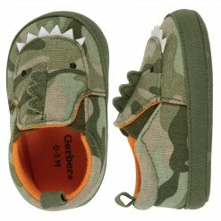 Gerber® BabyPreemie - 24M Baby Boys Camo Dinosaur Shoes