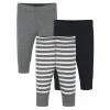 Gerber® 3-Pack Baby Neutral Stripe, Gray, & Black Pants