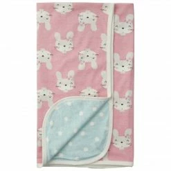 BabyPreemie - 24M Gerber® Organic Baby Girls Bunny Reversible Knit Blanket