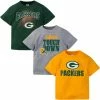 NFL BabyPreemie - 24M 3-Pack Baby & Toddler Boys Packers Short Sleeve Shirts