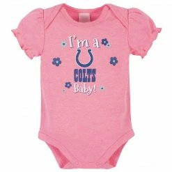 NFL Indianapolis Colts Baby Girls Short Sleeve Bodysuits