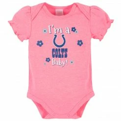 Discount 💯 NFL 3-Pack Baby 👧 Girls Colts Short Sleeve Bodysuits BabyPreemie - 24M ⌛ 10 NFL 3-Pack Baby Girls Colts Short Sleeve Bodysuits BabyPreemie - 24M