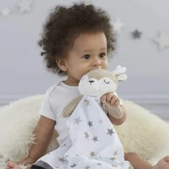 Just Born By Gerber® BabyPreemie - 24M Embroidered Deer Baby Neutral Security Blanket