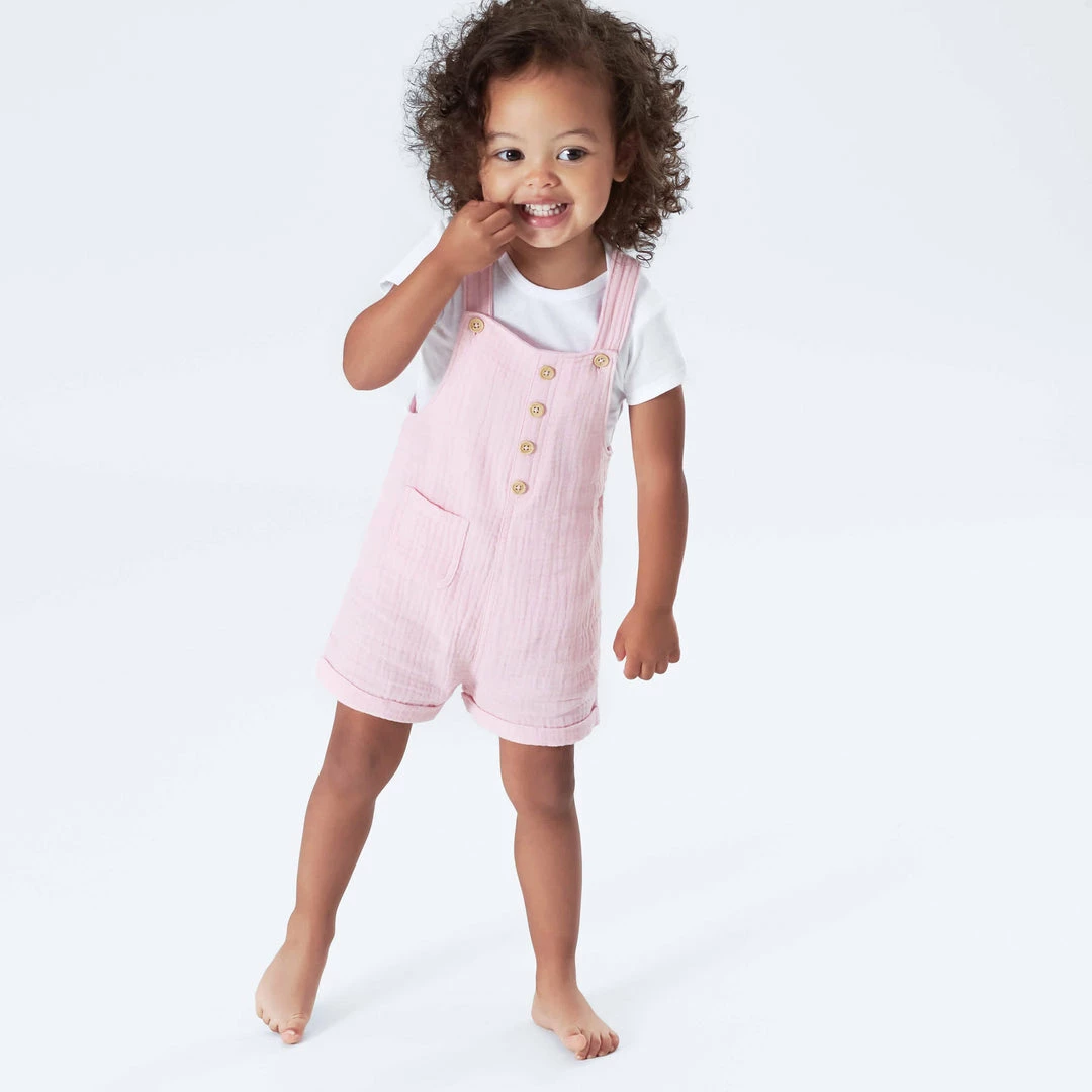 Cheapest 👏 Gerber® Kids Infant & Toddler 👧 Girls Pink Gauze Shortall BabyPreemie - 24M 🧨 1 Gerber® Kids Infant & Toddler Girls Pink Gauze Shortall BabyPreemie - 24M