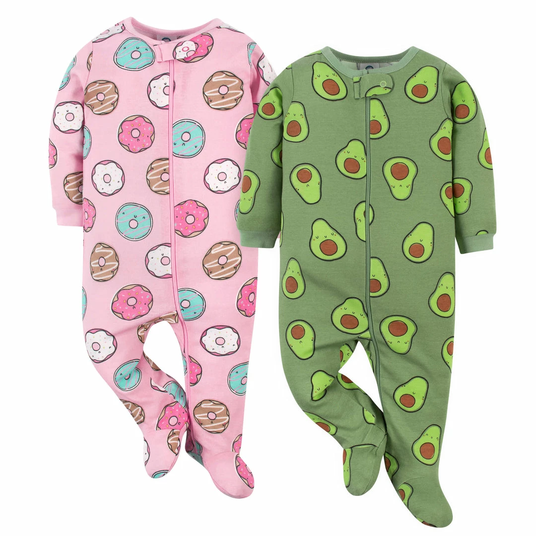 Flash Sale 🤩 Gerber® 2-Pack Baby Donuts & Avocados Sleep 'N Play ❤️ 1 Gerber® 2-Pack Baby Donuts & Avocados Sleep 'N Play