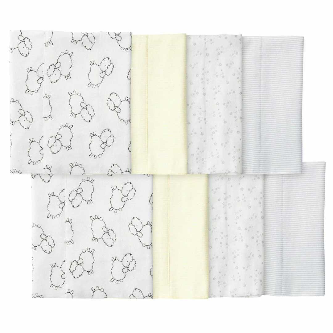 Promo ✔️ Gerber® 8-Pack Baby Neutral Sheep Burp Cloths BabyPreemie - 24M 🔥 1 Gerber® 8-Pack Baby Neutral Sheep Burp Cloths BabyPreemie - 24M