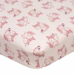 Gerber® Toddler Girl Girls Foxes Fitted Crib Sheet