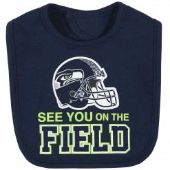 NFL BabyPreemie - 24M Seattle Seahawks 3-Piece Baby Boys Bodysuit, Bib, And Cap Set