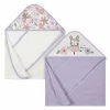 Gerber® 2-Pack Baby Girls Bunny Ballerina Hooded Towels Bath