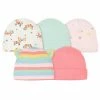 Gerber® 5-Pack Baby Girls Rainbow Caps BabyPreemie - 24M