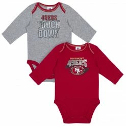 NFL 2-Pack Baby Boys 49Ers Long Sleeve Bodysuits